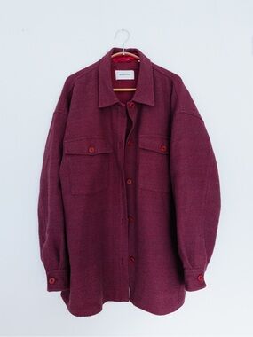 Aritzia Babaton Joan Shirt Jacket Elixir Purple - Size 3 (Fits Large/XL)
